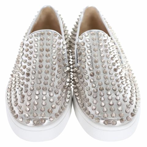 Sell Christian Louboutin Roller Boat Studded Slip-Ons